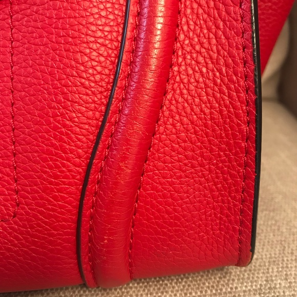 Celine Mini Luggage tote in Coquelicot - Picture 7 of 8